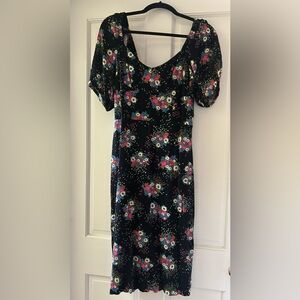 🌸Anthropology Mid length floral dress US size 6!